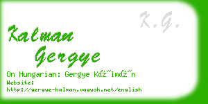 kalman gergye business card